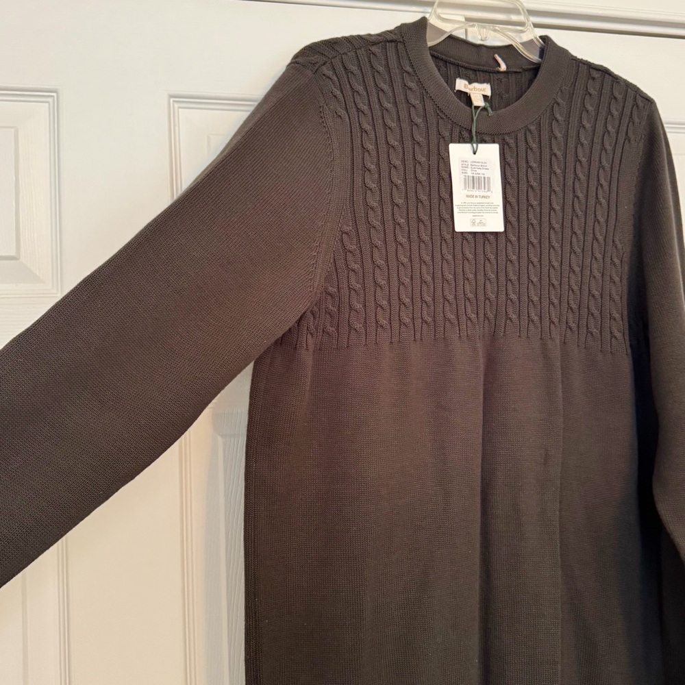 NWT Barbour Stitch Guernsey Dress Olive 14 - Picture 9 of 16